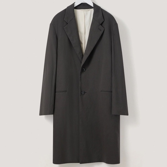 Ash Black Lemaire Chesterfield Coat - Picture 1 of 9